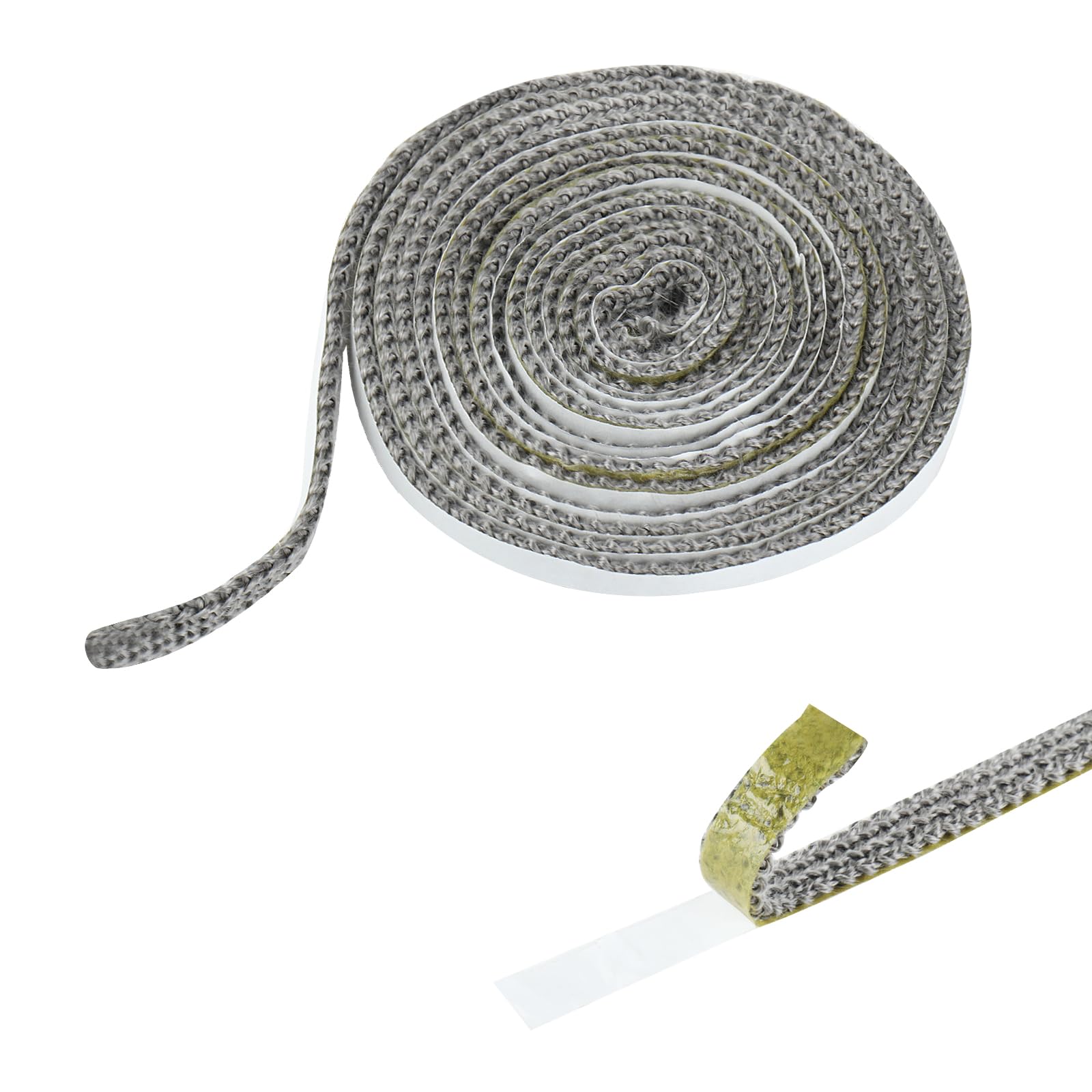 Guarnizione Piano Induzione per Camino, 2 mm x 10 mm x 2,5 m Guarnizione Adesiva Guaina Alte Temperature Fibra di Vetro, Nastro Sigillante Ignifugo per porta camino, stufa di scarico