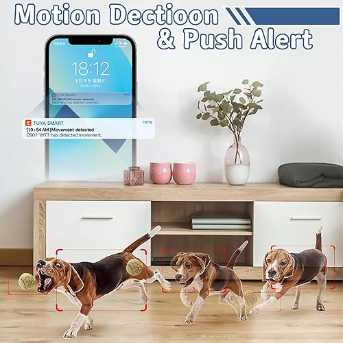 Miniatura 3 de Cámara de banco de energía, WiFi inteligente para interiores, cámara de seguridad 1080P HD inalámbrica con detección de movimiento, grabadora de