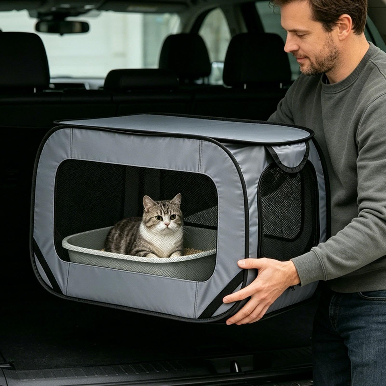 Cage à Chien Pliable Caisse De Transport Pliable Et Respirante