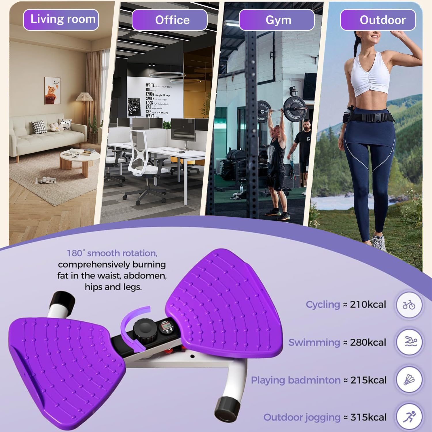 Twist Stepper,Planche Pilate,Twist Waist Board,Planches De Torsion Twist Board Power Twister Plateforme,Fitness à Domicile Exercice Abdominal Appareil d'Entraînement Les Abdominaux