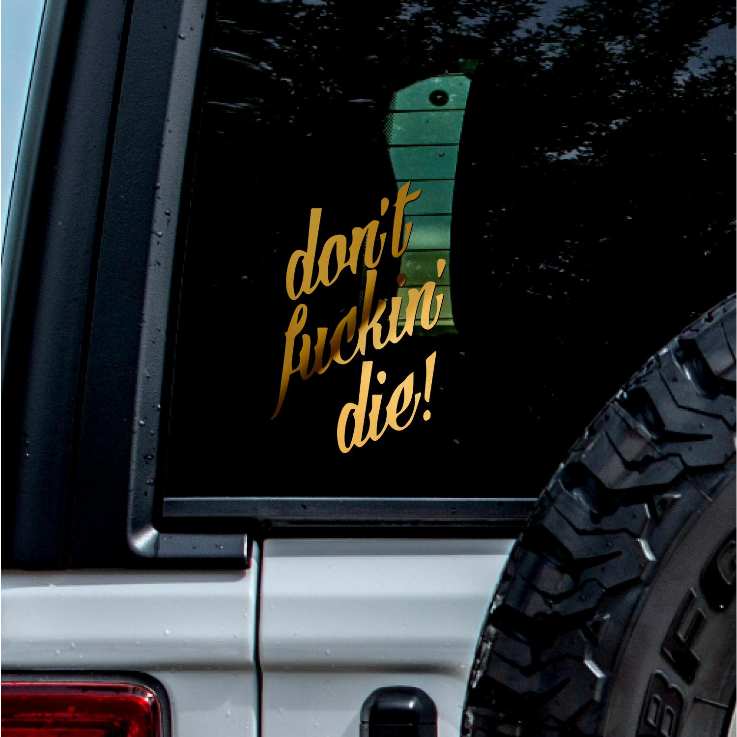 Amazon.com - Decal Stickers of Dont Fuckin Die (Metallic Gold