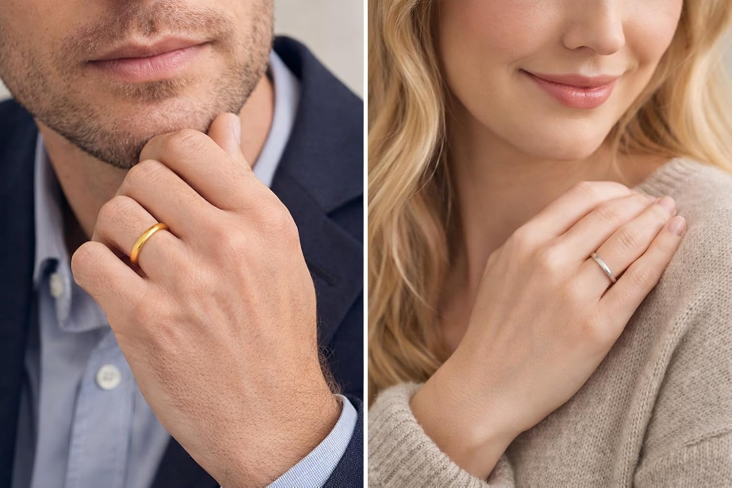 MauliJewels 10K Gold Wedding Band Rings for Men & Women – 3MM 4MM 5MM 6MM Plain Gold Bands – Rose, White & Yellow Gold – Classic Comfort Fit Unisex Rings