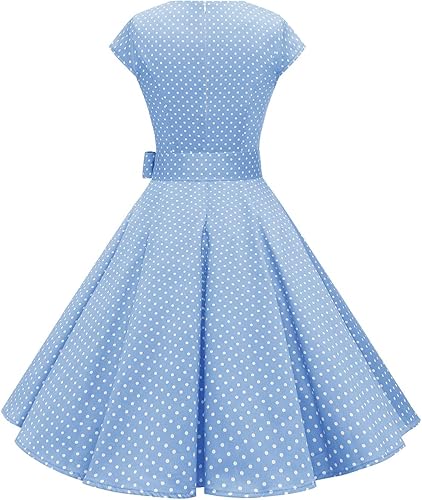 Miniatura 9 de Dressystar - Vestidos clásicos de fiesta con mangas casquillo estilo Rockabilly y retro de la década de 1950