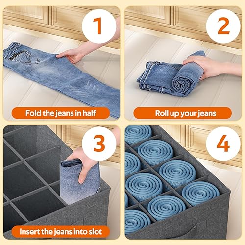 Miniatura 2 de MZY LLC Organizadores y almacenamiento de armario, 12 cajones de celda, caja de almacenamiento de rejilla para organizador, jeans, camisetas,