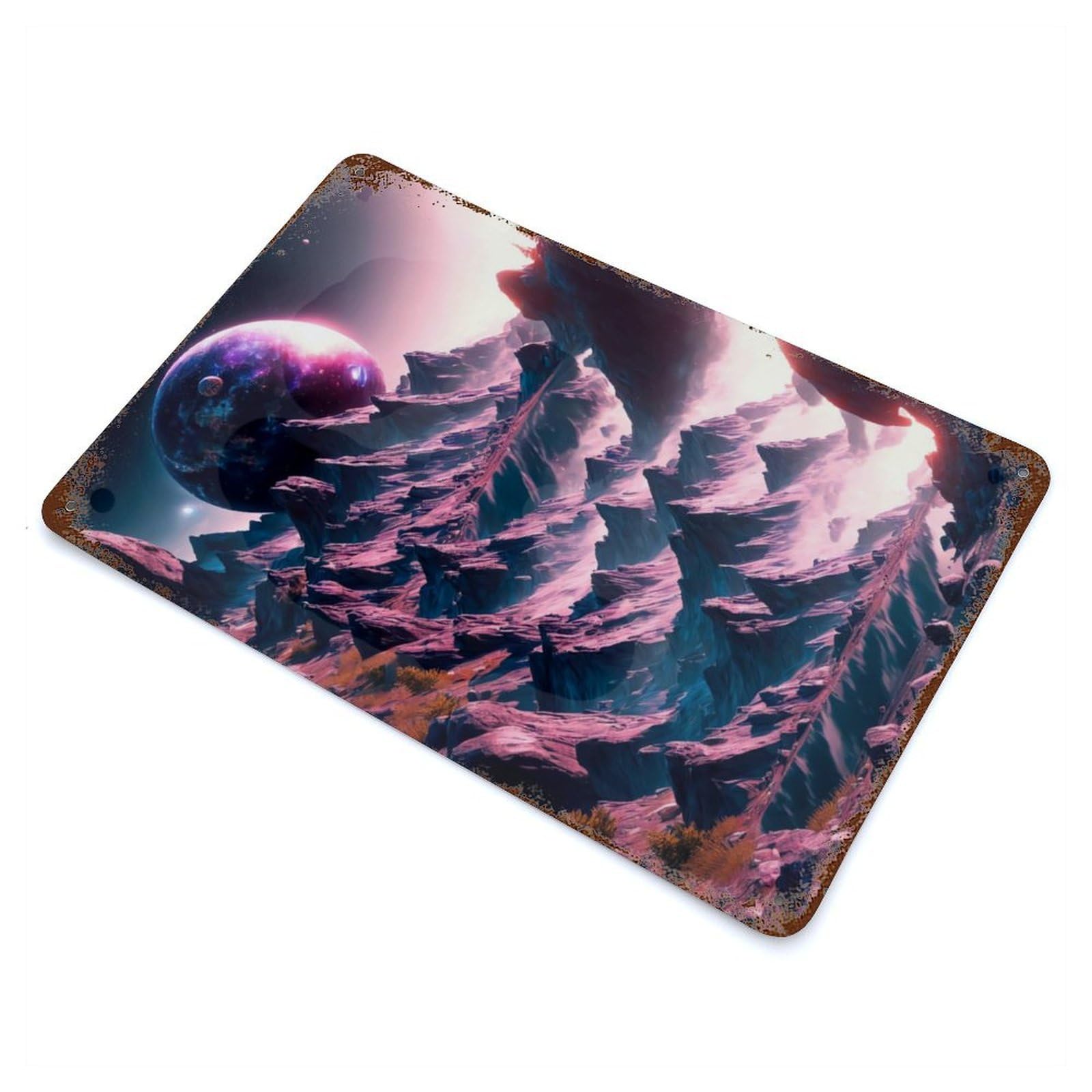 Space Odyssey Retro Metal Sign 11.8"x7.9", Classic Wall Plaque for Garage, Pub Or Kitchen
