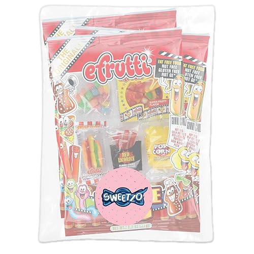 Miniatura 4 de Sweetzo - Bolsas de dulces inspiradas en bandeja de cine gomosas, golosinas masticables envueltas individualmente, rellenos de calcetines, recuerdos