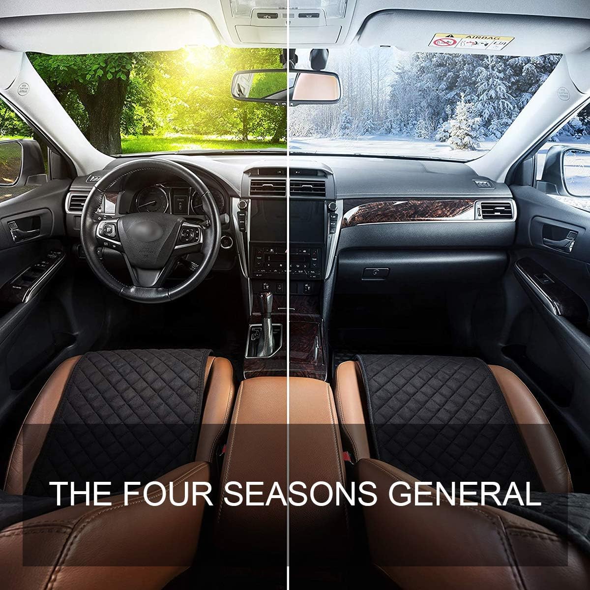 Three Funny Raccoon Front Windshield Sun Shade for SUV Trucks Car, Music Animals Trip Accordion Folding Auto Front Window Sunshade Visor Shield Cover Protector 55x27.6 Inch