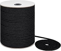 Vista 14 de Cordón de macramé de 0.197 in x 164 yardas, cuerda de macramé 100% algodón natural Cuerda de algodón trenzado de 3 hebras para colgar plantas