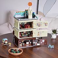 Vista 7 de INSOON Juego de Construcción de Casa Flower Cafe con Luces, 1876 Piezas Modelo de Construcción de Tienda de Esquina de Calle de la Ciudad, Kit