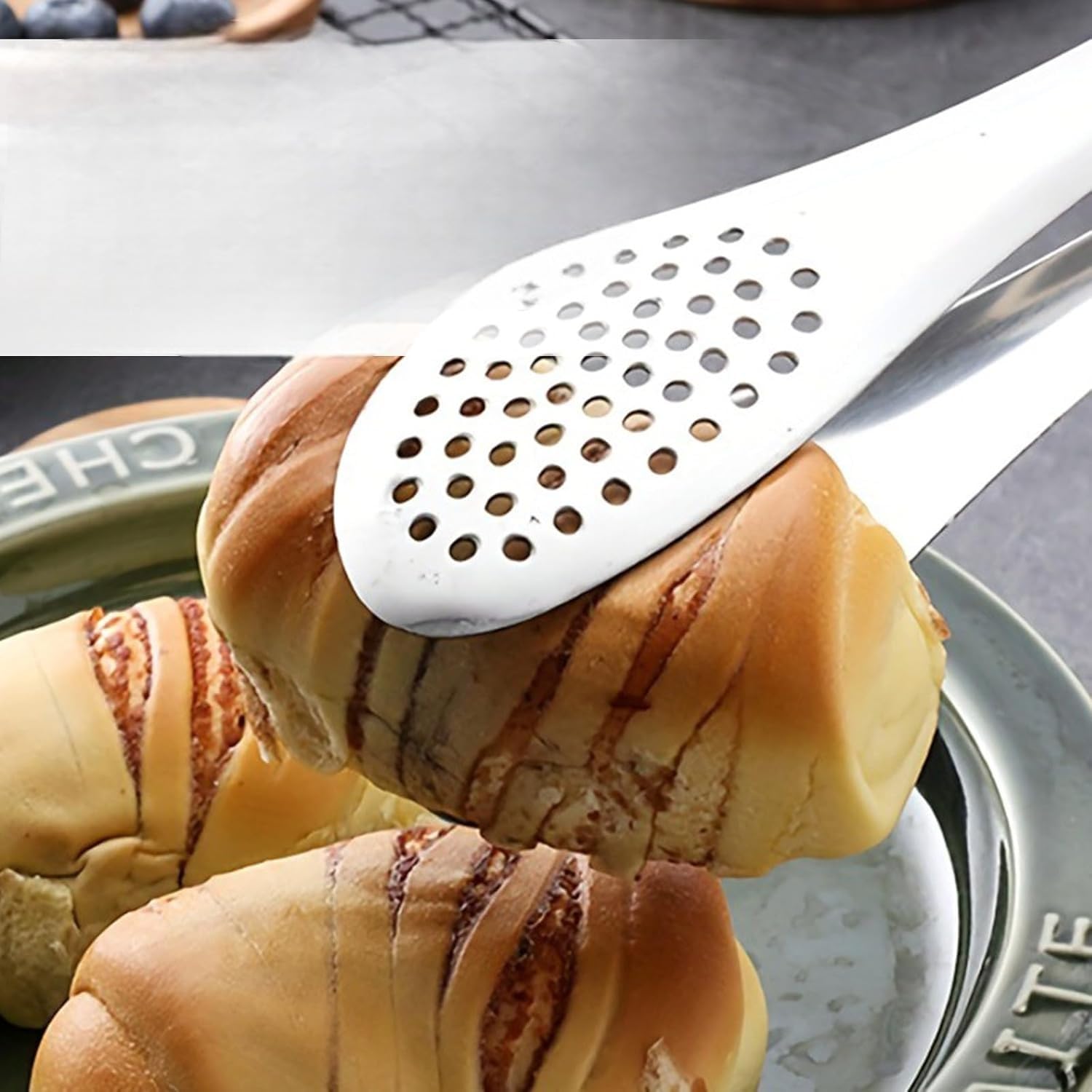 Paslanmaz Çelik Silikon Saplı Mutfak Maşası Yemek Maşası Barbekü Izgara Et Balık Maşası 1 Adet