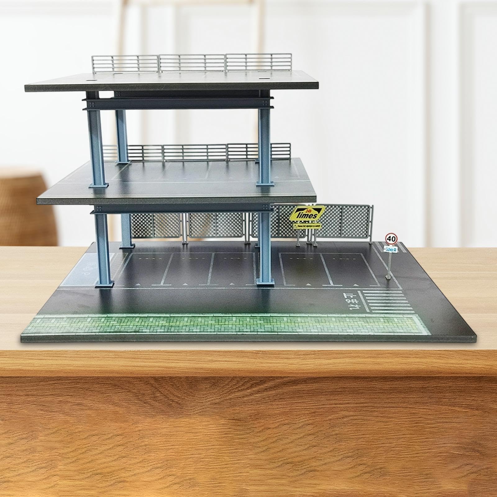 MagiDeal Diorama de estacionamiento a Escala 1/64, Modelo de Escena en Miniatura, Adorno Decorativo, fácil Montaje, Vitrina, Organizador, Caja de exhibición de, M0085f