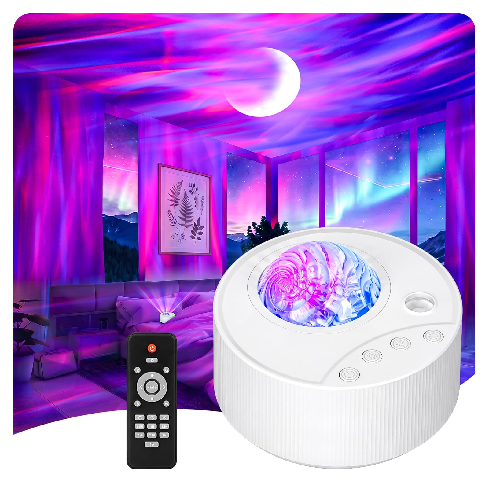 ibell Galaxy Projector Northern Lights Aurora Projector,14 Colors Sensory Lights Night Light Projector with Timer,Galaxy Light for Bedroom Gifts for Kids Adult Birthday Gifts for Women Her Decorations