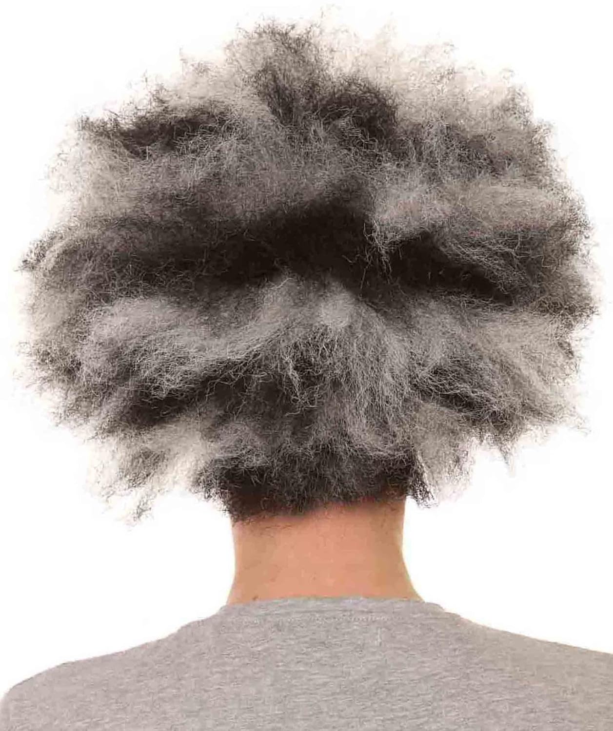 Adult Men's Black and White Color Cat Wig, Perfect for Halloween Costume, Flame-Retardant Synthetic Fiber