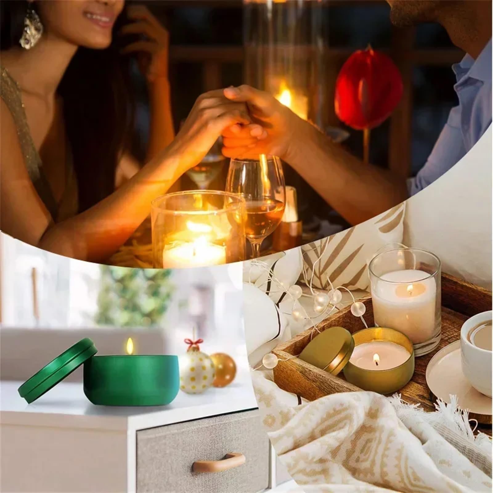 Aluminum Candle Jars | Multicolor 20/50/80/100 Pcs Candle Making: Aluminum Jars(Red,100pcs)