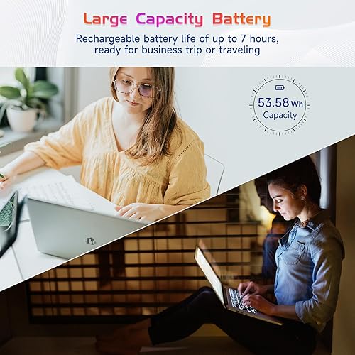 Miniatura 8 de NIMO Portátil IPS FHD de 17.3 pulgadas, Intel 6 núcleos i3-1215U 32 GB de RAM SSD de 2 TB (Beat Ryzen 5 7520U, hasta 4.4 GHz) con teclado