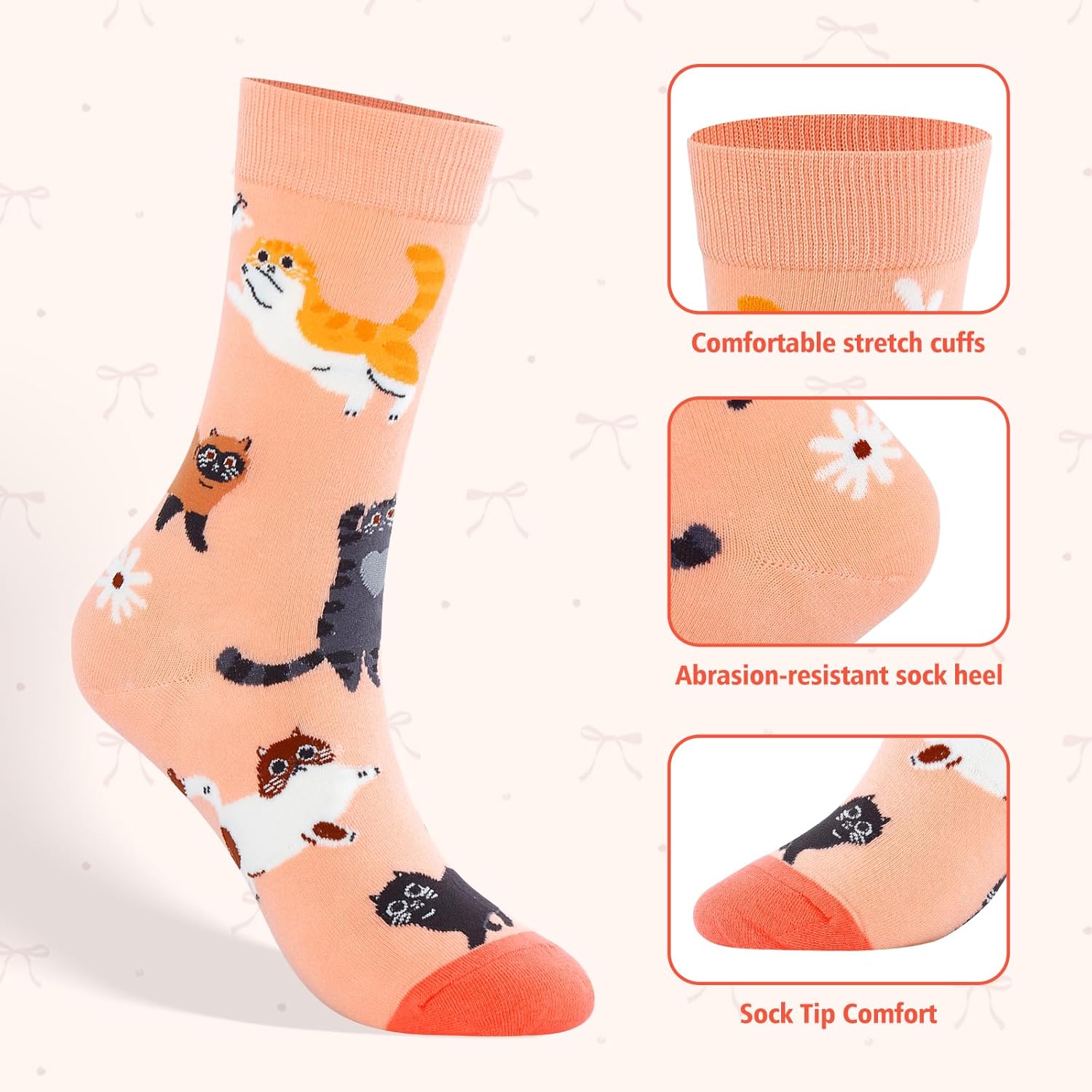 YOYOU Cute Crew Socks for Women, Funny Patterned Novelty Sock - Image 5