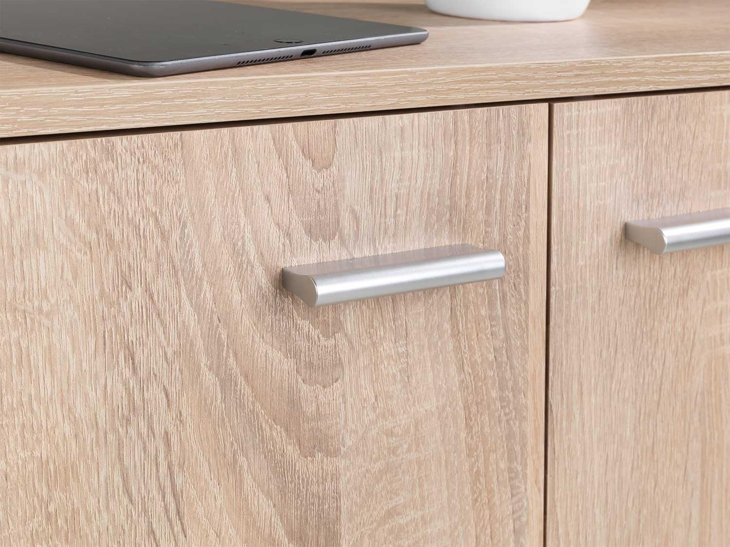 Kommode mit 2 Türen - Eiche Sonoma - 71 cm breit - Sideboard Mehrzweckschrank