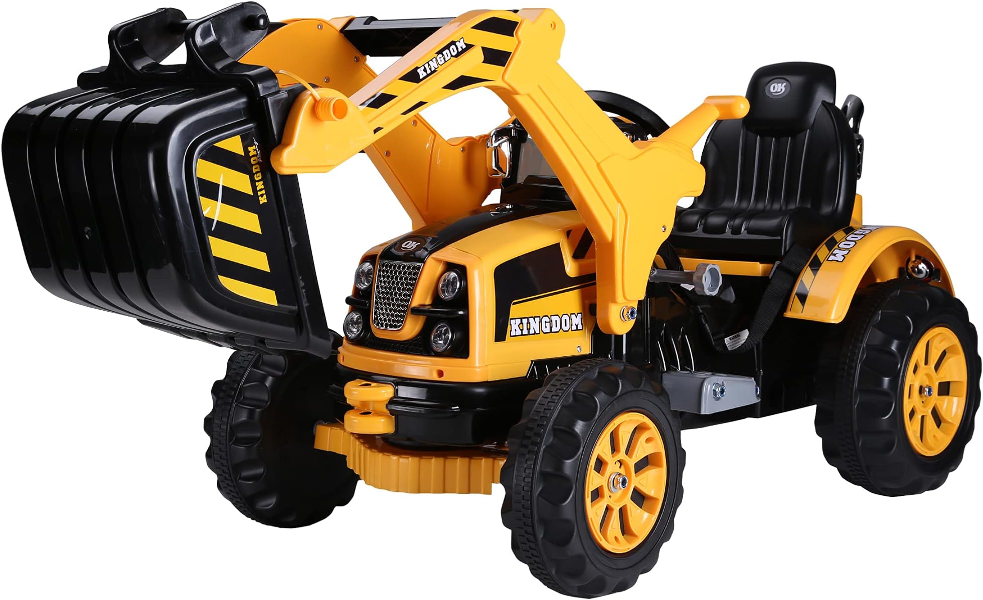 Aosom 6V Ride On Construction Car Excavator Excavator Toy for Kids