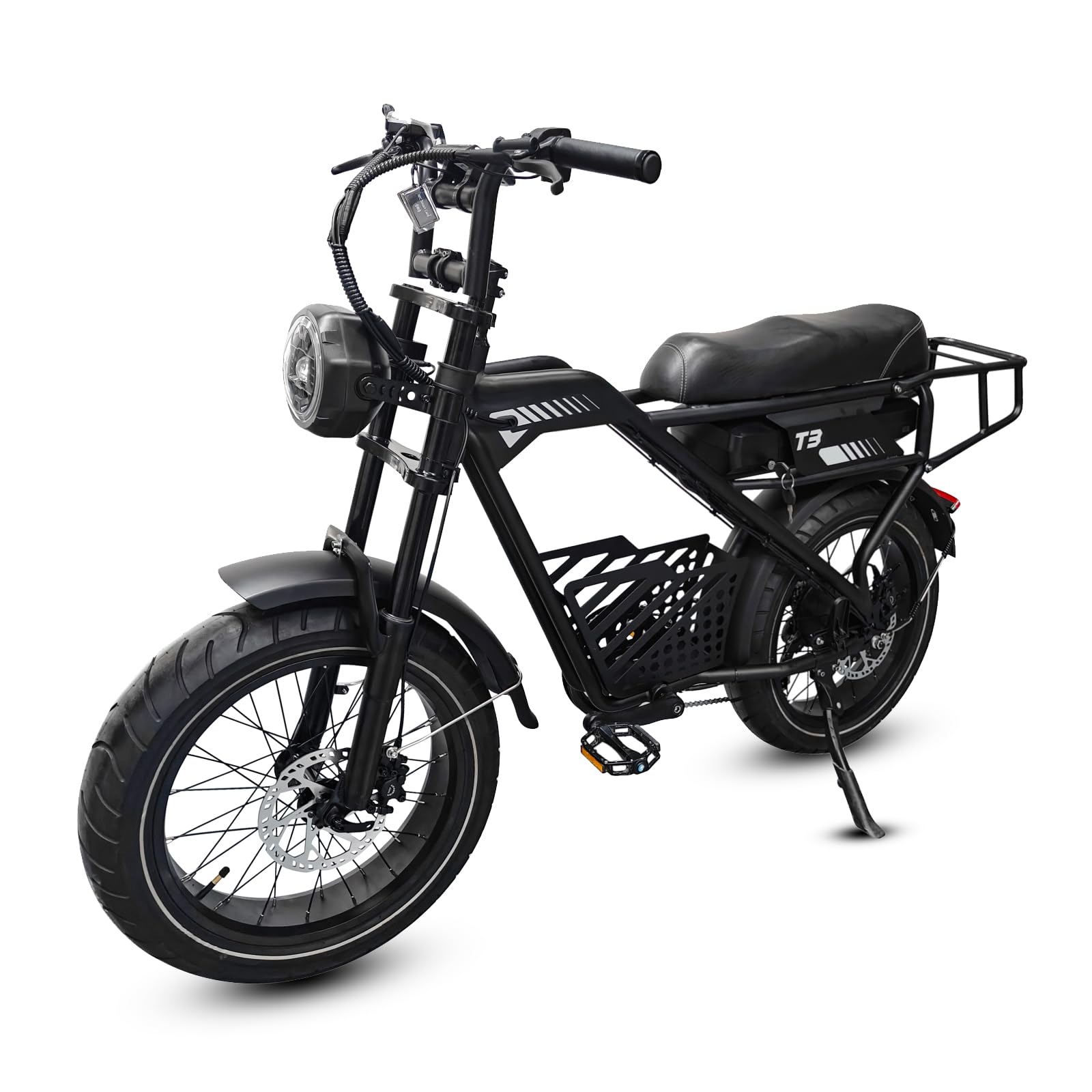 T3/T7 Vélo électrique pour adultes, 20"×4.0 pneus Fat E-Bike avec 48 V 20 Ah Batterie amovible, 25 KM/H, 80-150 M Autonomie 7 vitesses, suspension hydraulique