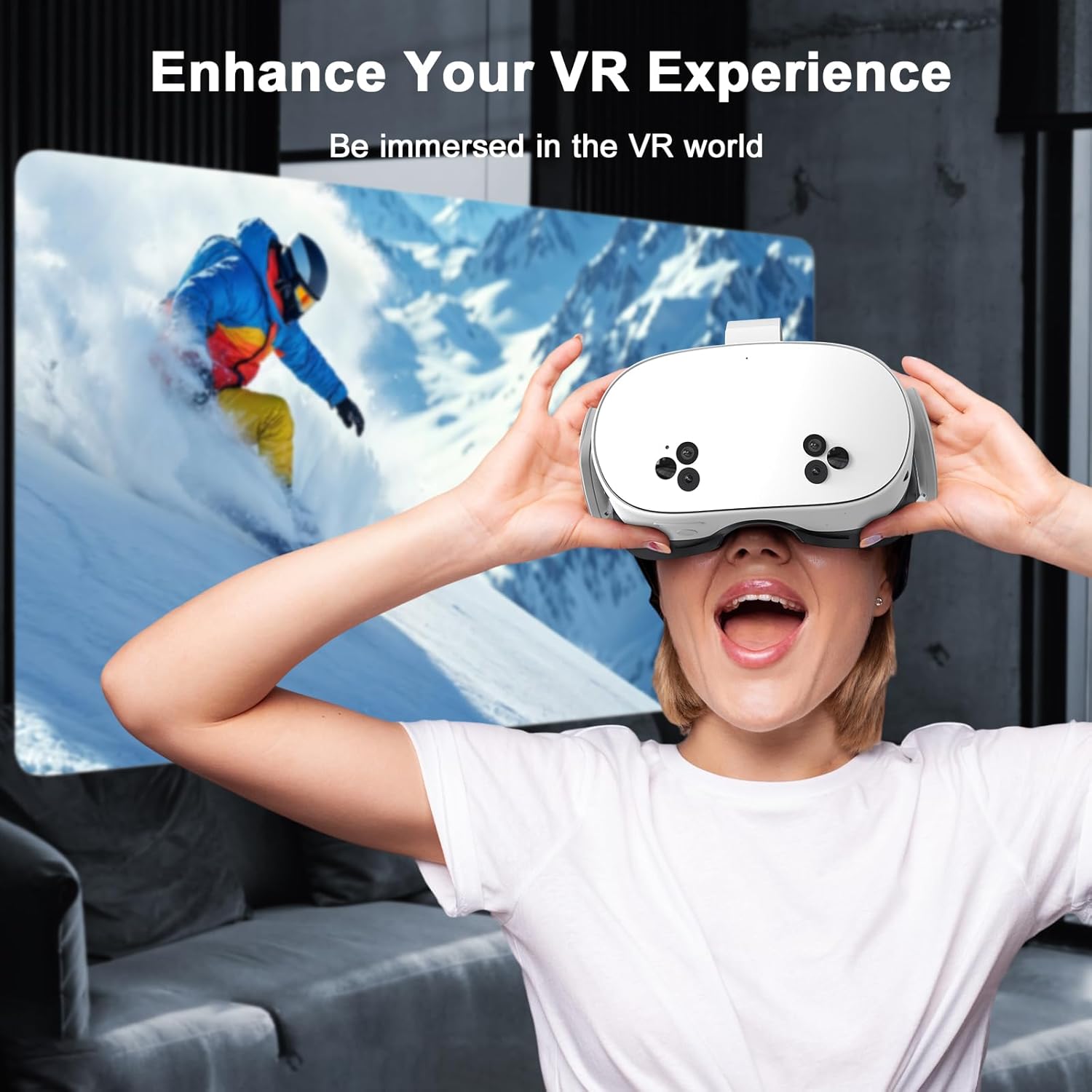 3PCS Face Cover Pad for Oculus Quest 3s - Widen Facial Interface, Cool Ice Silk Face Pad, PU Leather Face Cushion,Mesh Cloth Face Foam Pad Replacement,VR Accessories Set for Meta Quest 3s - Image 2