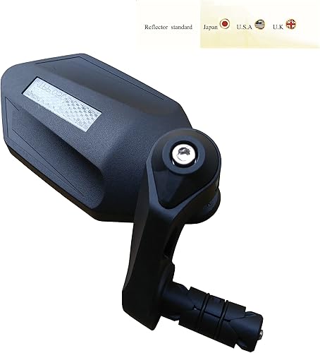 Miniatura 2 de MEACHOW Espejo retrovisor de bicicleta / bicicleta eléctrica para extremo de manubrio, cristal UHD de grado automotriz resistente a los arañazos, da