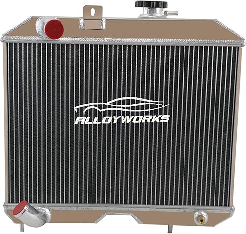 ALLOYWORKS Radiador de aluminio de 3 filas para Jeep Willys 1941-1952 MB/CJ-2A/M38 y Ford GPW