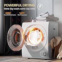 Vista 7 de ROVSUN Juego de lavadora completamente automática de 17.8 libras y secadora de ropa portátil de 1.5 pies cúbicos, juego combinado de lavadora