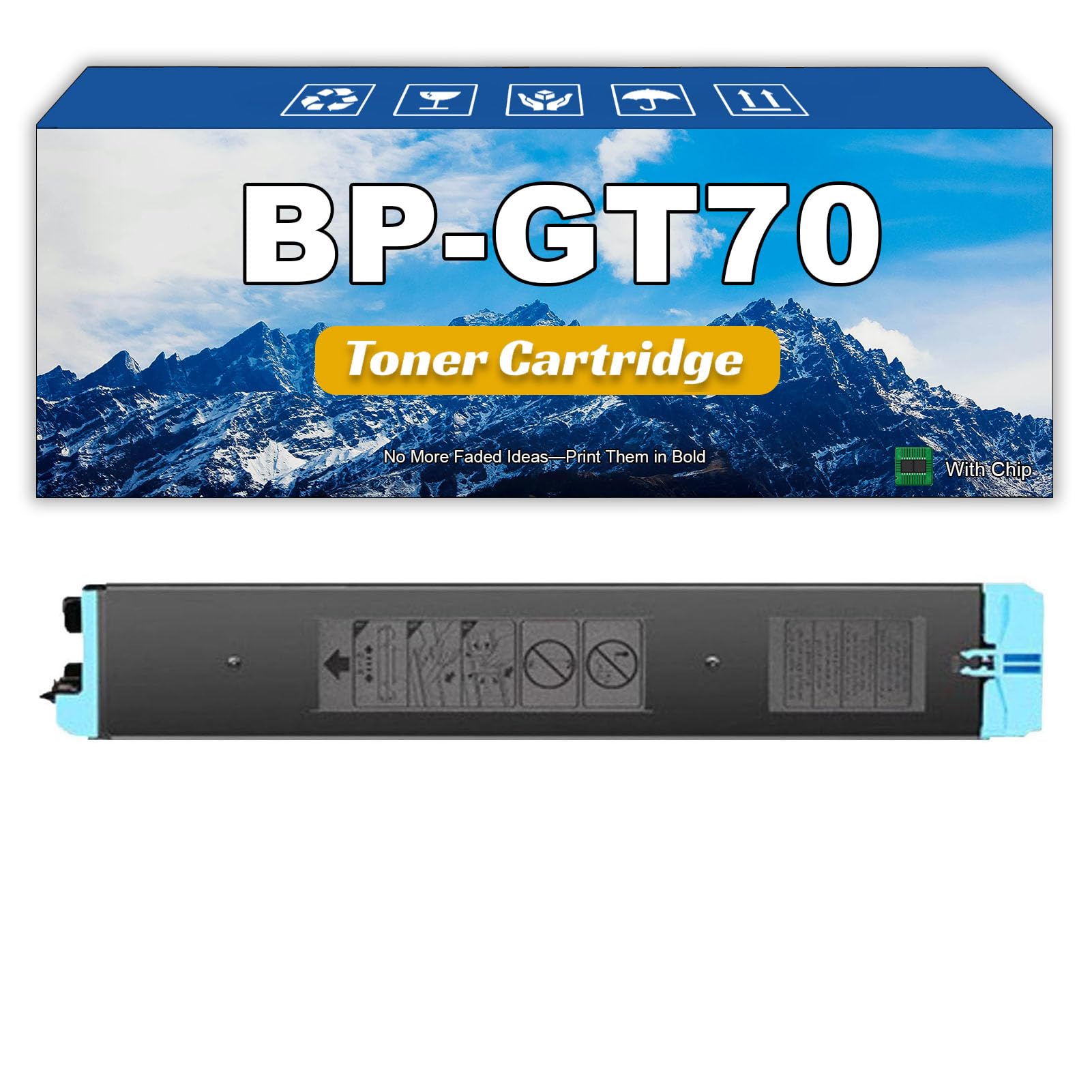 Toner BP-GT70BA cyan pour réapprovisionner Sharp BP-50C65 - 7