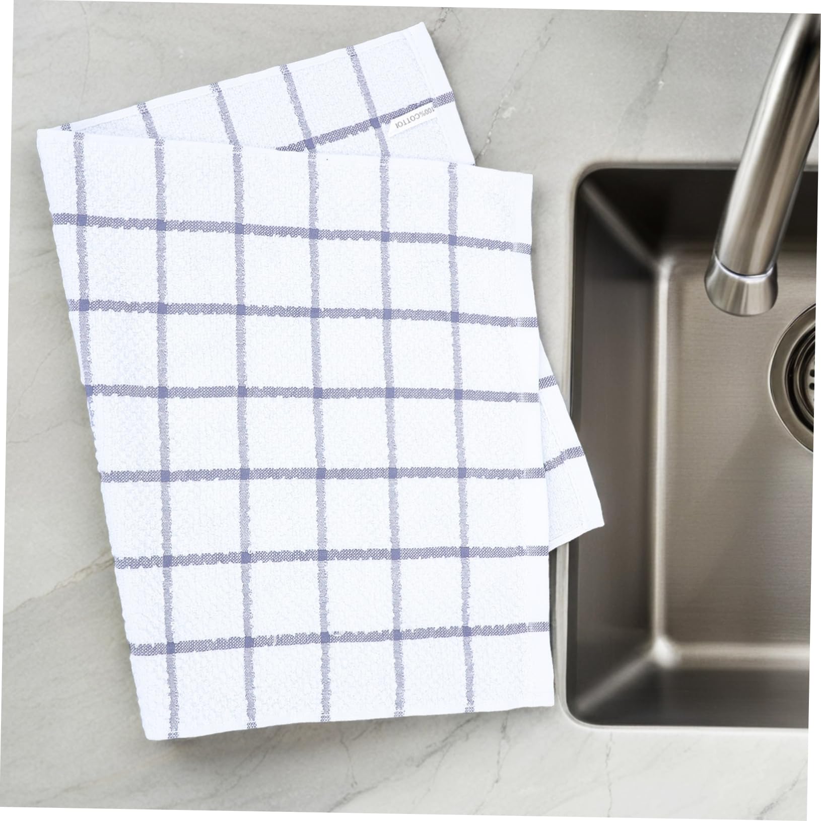 Canovacci da Cucina in Cotone 6 Pezzi ad Alta Assorbenza | Asciugatura Stoviglie, Pulizia Multiuso, Design Semplice e Pratico per Uso Quotidiano