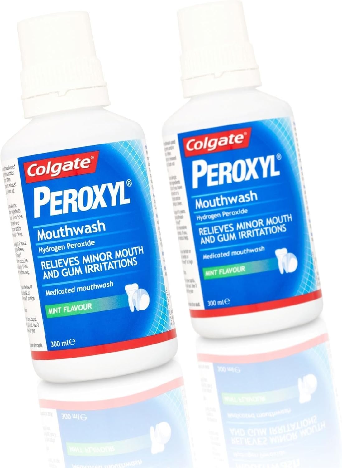 4 Bottles of Colgate Peroxyl Mouthwash Mint Flavour 300ml Amazon.co