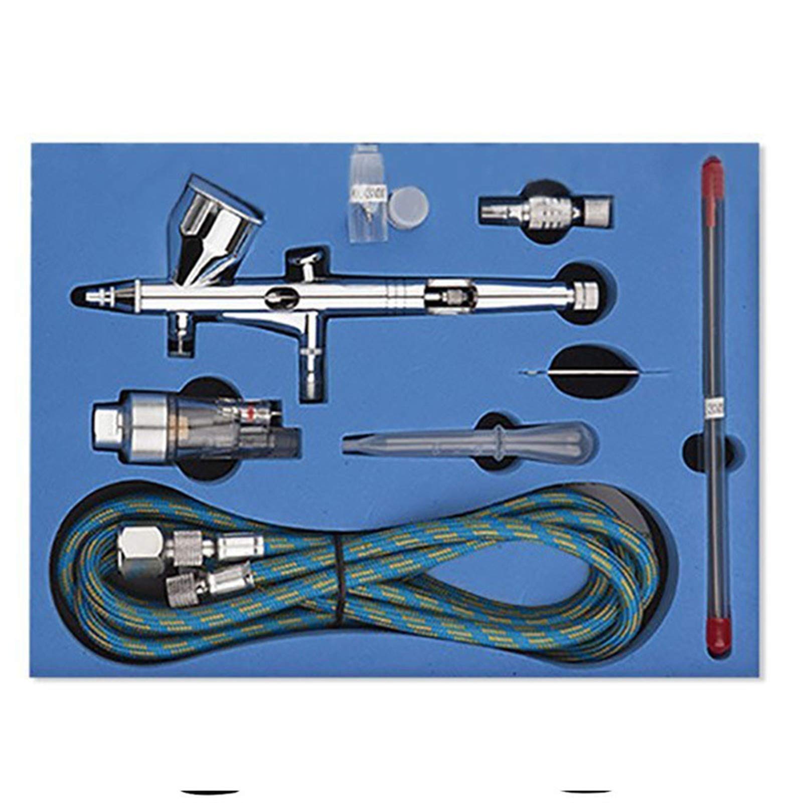 Genérico Accesorios para aerógrafos 0.2/0.3/0.5mm Acción Dual Airbrush Airbrush Kit para Herramientas de Pastel Spray Airbrush Craft Craft Pintura Práctica Nail Art Airbrushs Tatuajes (Color : A)