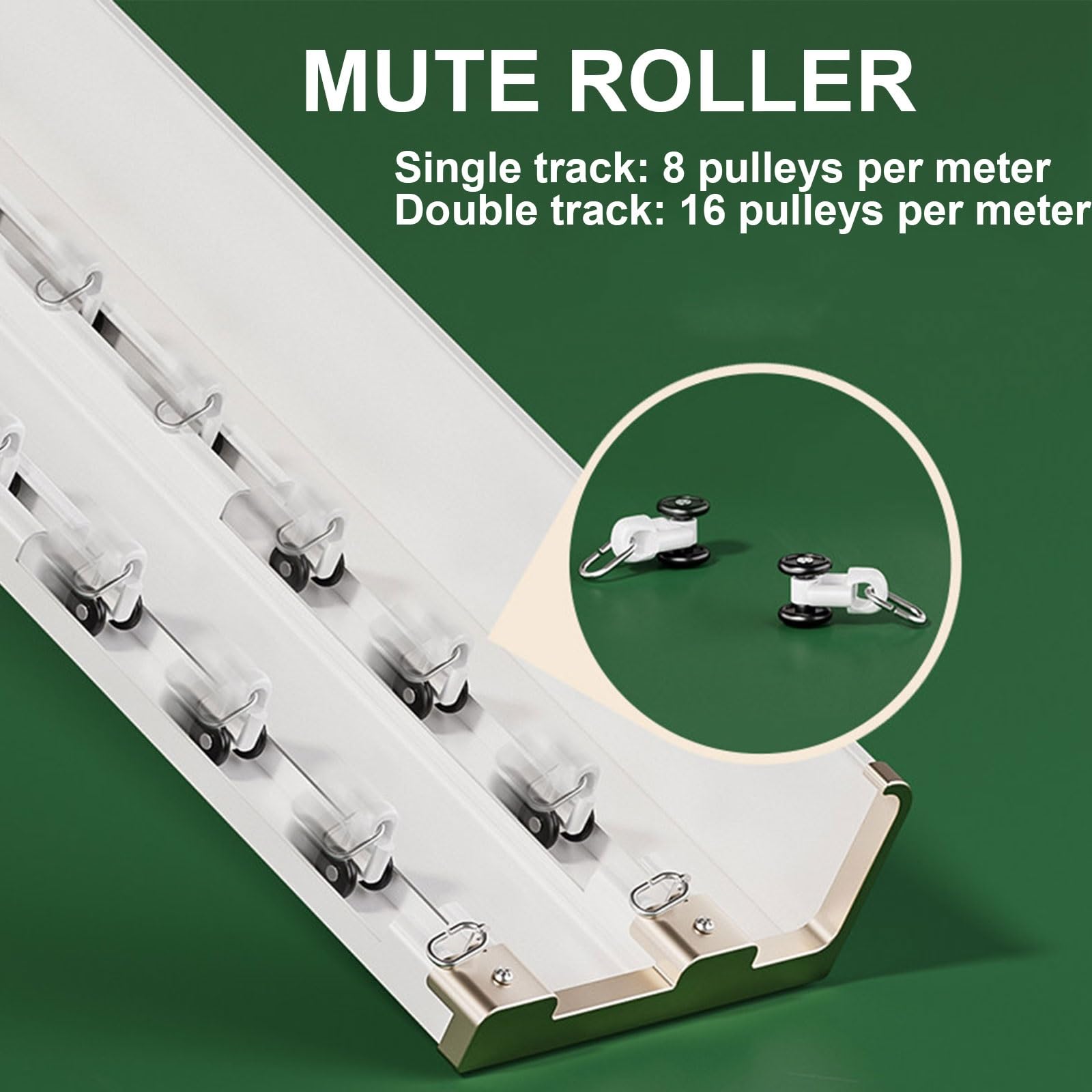 Rail à rideau en aluminium avec Occultant Corniche Barre de Tringle à Rideaux Résistant,Facile À Installer for salon,chambre,hôpital Séparation de pièces,pour Plafond ou Mur(Double Top,1.3M/4.3FT)
