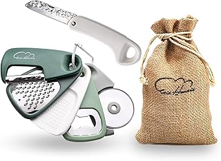 Kitchen Gadgets 6 Piece Set - Space Saving Kitchen Utensils Cooking Tools for Small Kitchen, Stainless Steel Accessories for RV Inside Camper Kitchen Gadgets Gifts Essentials Dishwasher Safe(Green)