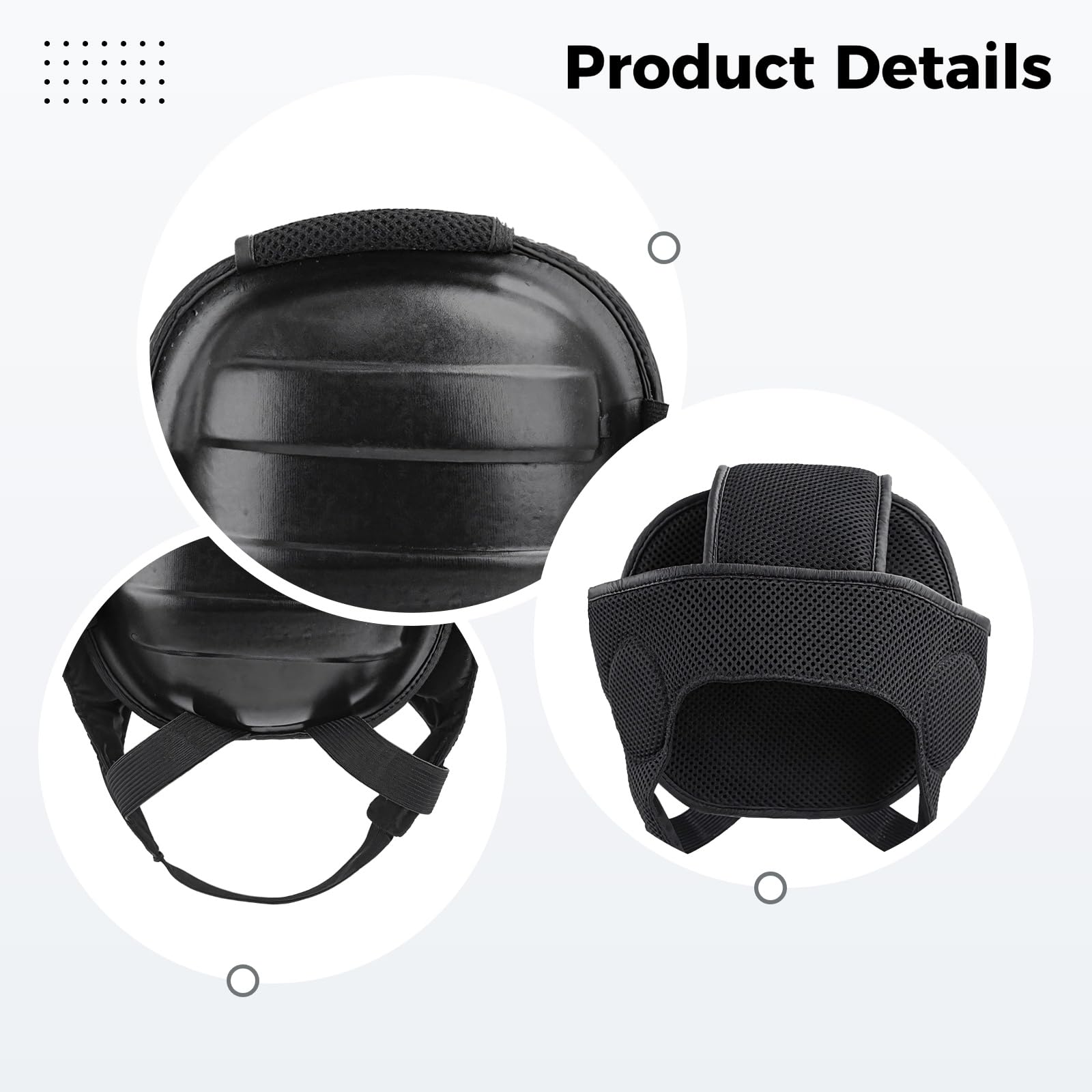 Set di 2 protezioni per la testa regolabili per wrestling, per allenamento MMA, per adulti, con imbottitura in schiuma EVA, fasce elastiche e rete traspirante, per boxe, sparring e arti marziali