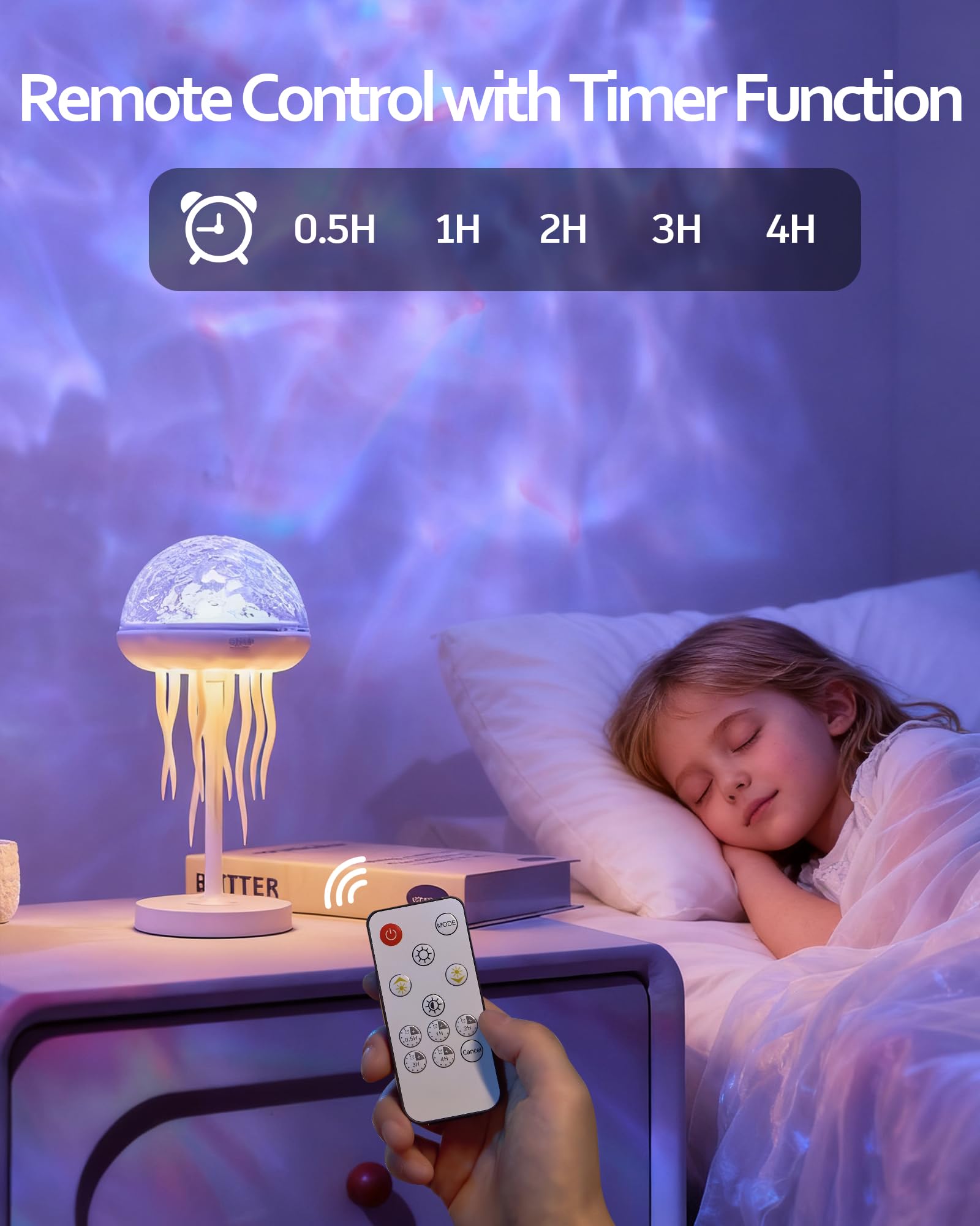 yokye Jellyfish Ocean Wave Projector Light, 7-Color Northern Lights with Remote - Image 4
