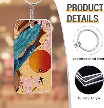 Amazon.co.jp: キーホルダー 和柄 和風 鶴 キーリング Keyring キー