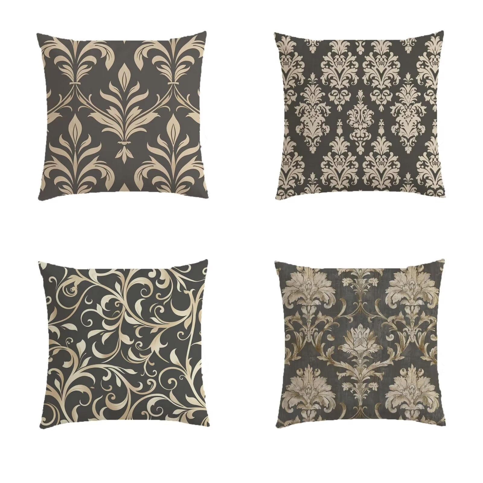 Housse coussin extérieur bohème 60x60cm imperméable salon de jardin carré S144