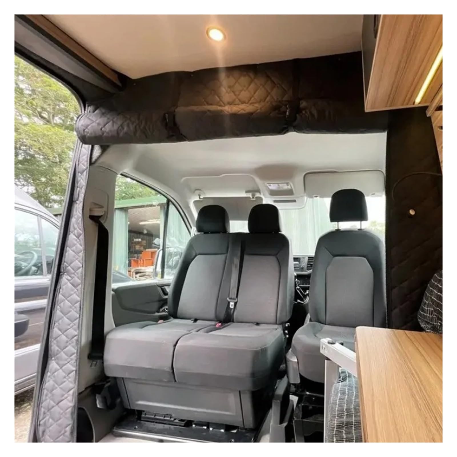 Pare-soleils Rideau Confidentialité Occultant pour Ram pour Promaster pour Caravane Camping-Car Séparation Cabine Isolé Toutes Saisons Soleil Voiture