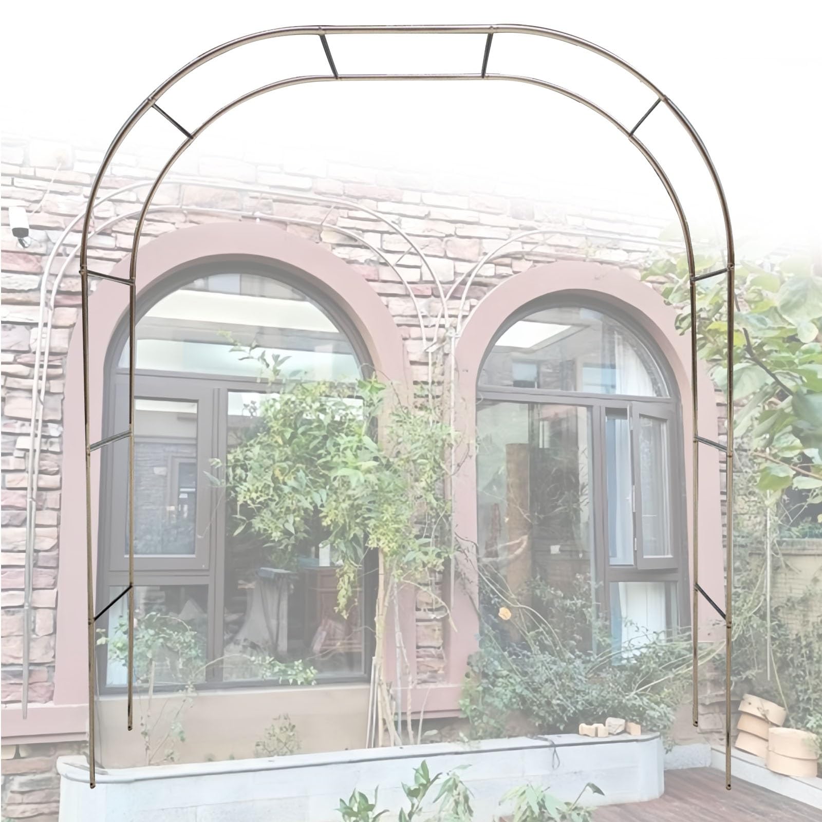 Arche de jardin en métal de 3m pour créer une allée de rosiers ombragée