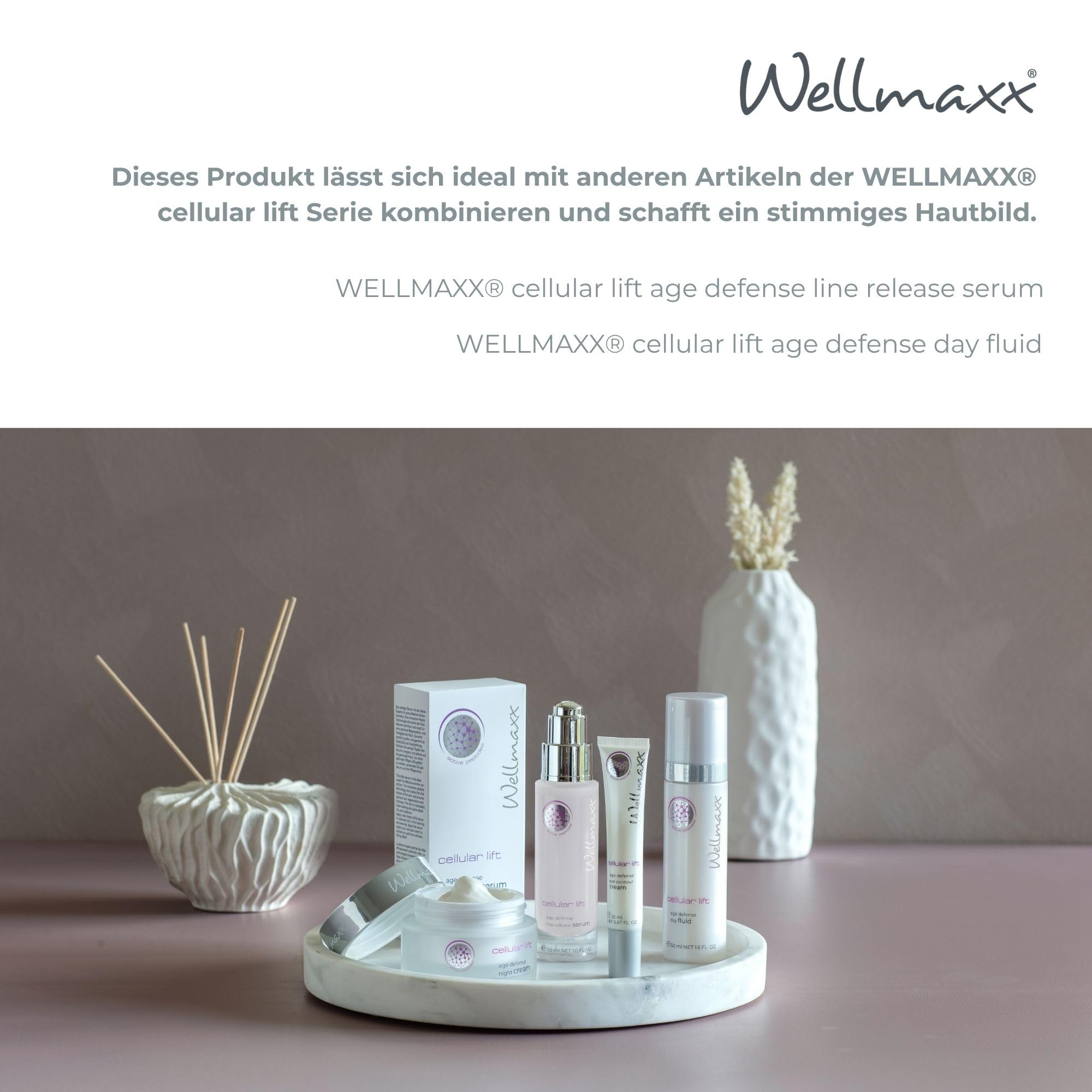 WELLMAXX cellular lift age defense Nachtcreme, Ohne Parfüm, 50 ml | vegan, für alle Hauttypen, Hyaluronsäure, Sheabutter, regenerierend