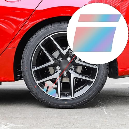 Miniatura 3 de QODOLSI 6 calcomanías reflectantes para llantas de automóvil, calcomanías de rayas para llantas de automóvil, calcomanías automotrices para ruedas