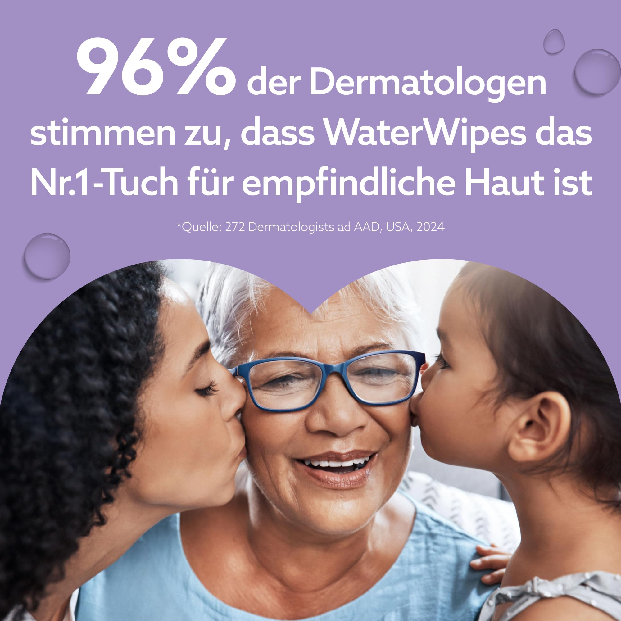 WaterWipes Sensitive+ Soothing Clean Wipes, Beruhigende Tücher, 720 Stück (12 Packungen), 3-in-1-Reinigung, Pflege, Beruhigung, 99% Wasser mit Pflanzenextrakt, parfümfreie Babyfeuchttücher