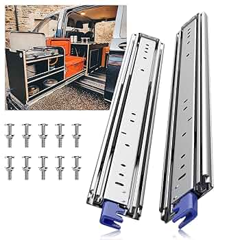 Bynar 超重量用 スライドレール 幅76mm ロック付き 1500mm 耐荷重