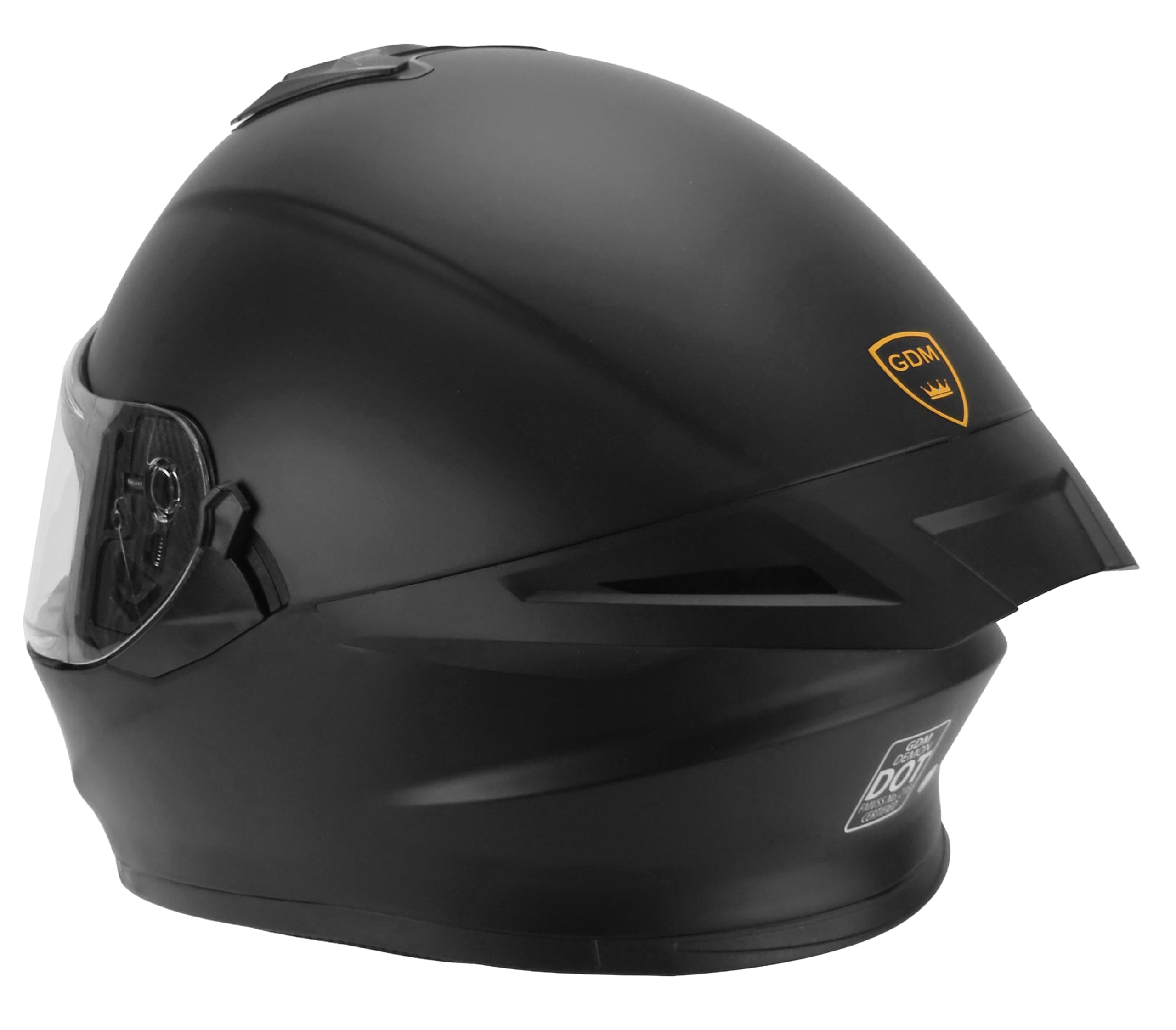 gdm dk-120 full face motorcycle helmet Ghost Matte Black Motorcycle Helmet Outlet Includes 2 visors Duke DK-120 Motorcycle Helmet Review