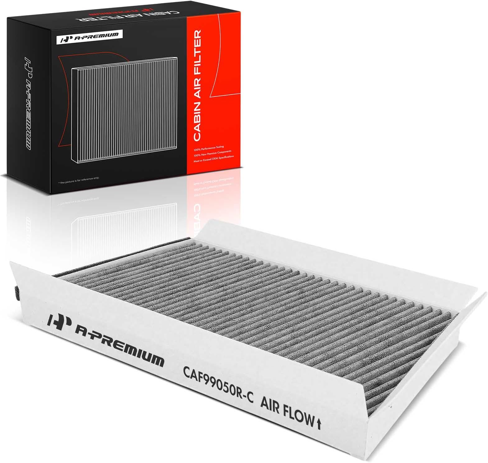 A-Premium Cabin Air Filter w/Activated Carbon Compatible with Mercedes-Benz Models - C230, C240, C280, C32 AMG, C320, C350, C55 AMG, CLK320, CLK350, CLK500, CLK55 AMG, CLK550, CLK63 AMG - Under Hood