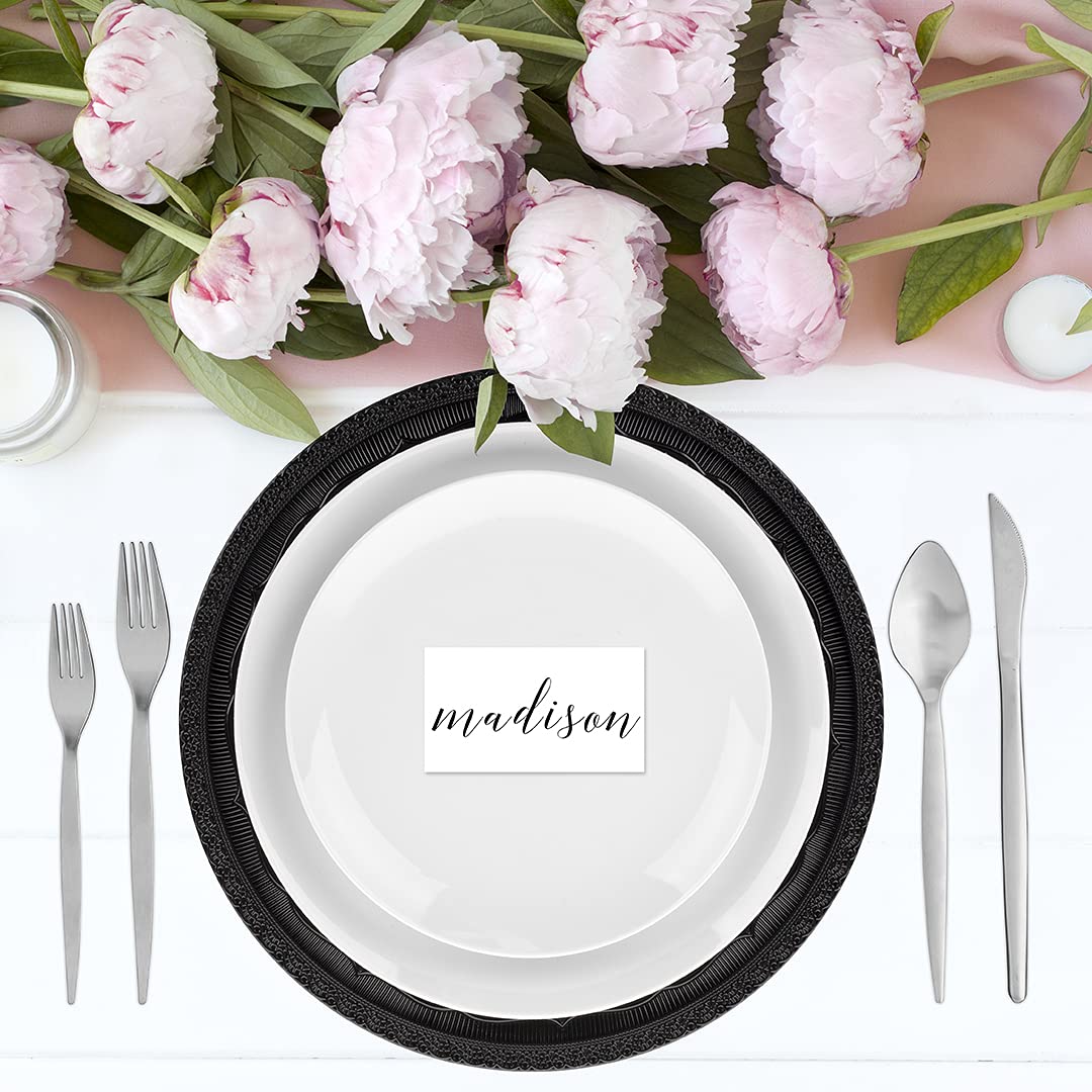 Koyal Wholesale Vintage Lace Charger Plates, Bulk French Style Decor, Ornate Charger Plates, Rustic Farm Table Decor (4, Black)