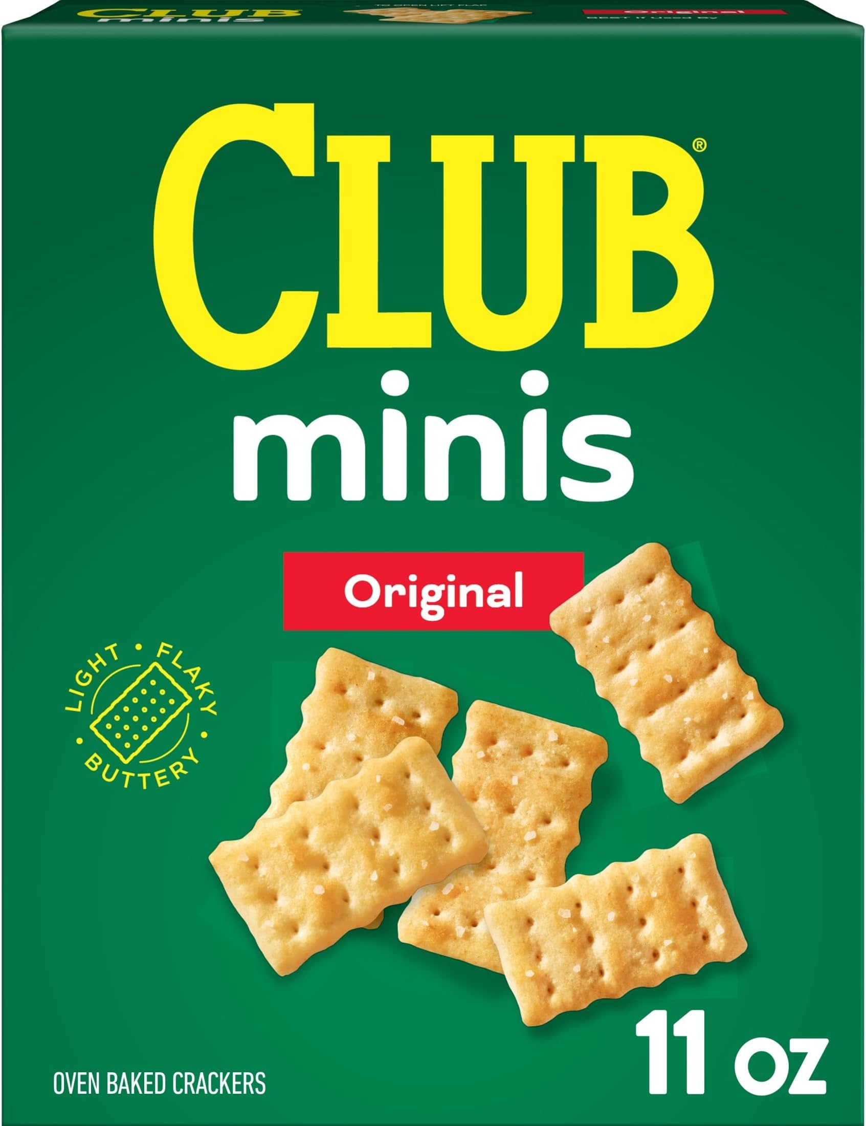 Club Minis Crackers, Lunch Snack, Original, 11oz Box