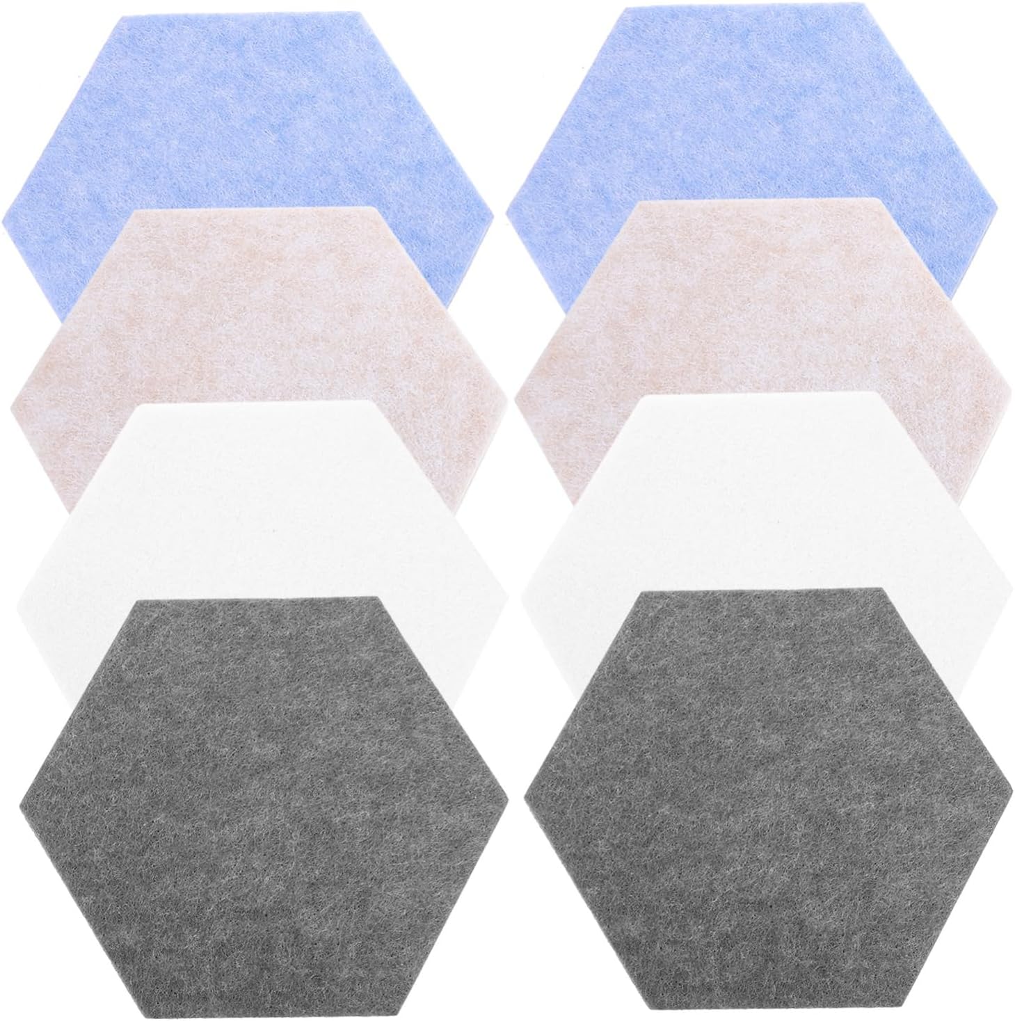 Angoily 40pcs Hexagon Felt Bulletin Boards Self-Adhesive Memo Wall Tiles Decorative Felt Wall for for Photos Notes and Key Holders