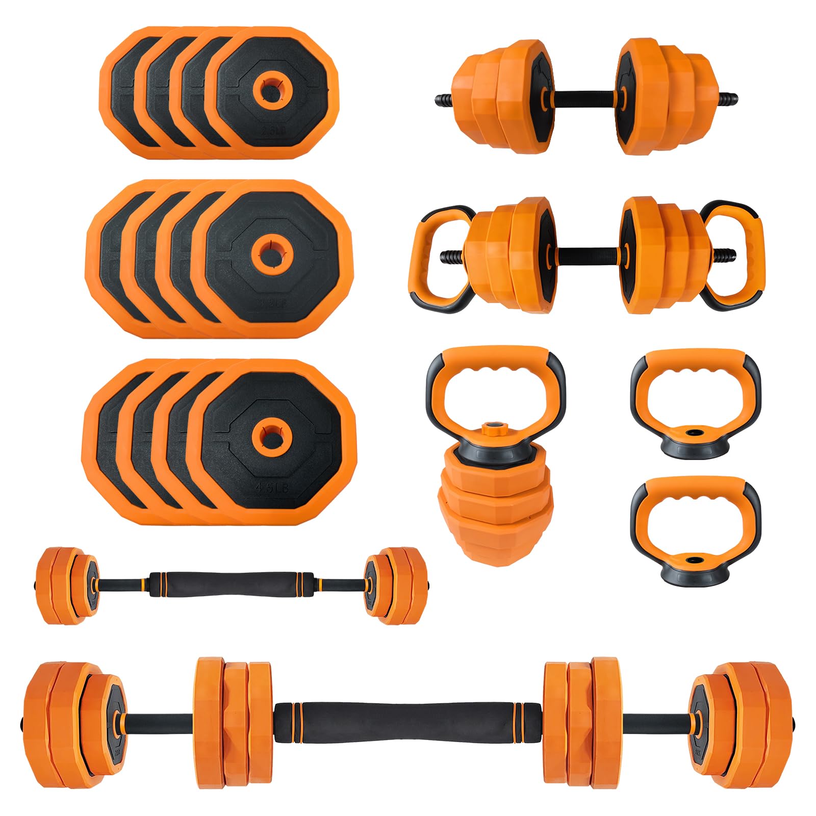 Amazon.com : GarveeLife Dumbbell Set Adjustable,44 Lbs 4-In-1 Free