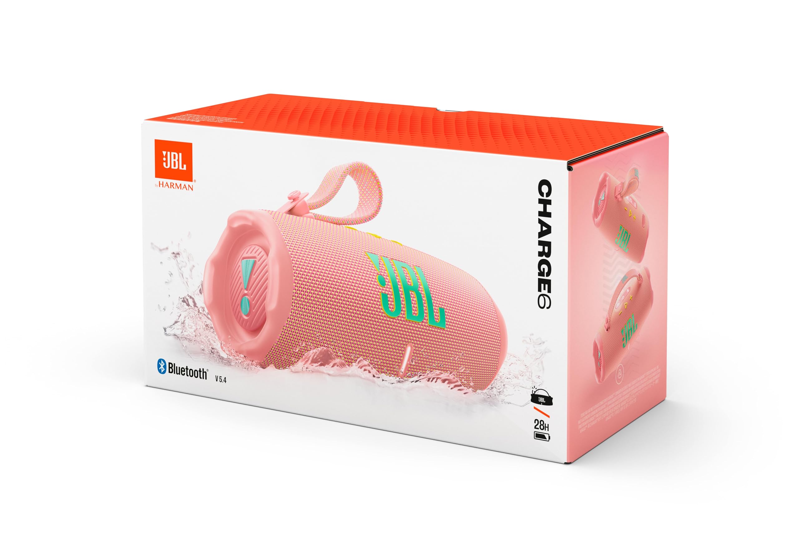 JBL Charge 6, Wireless Portable Bluetooth Speaker, Pink | IP68